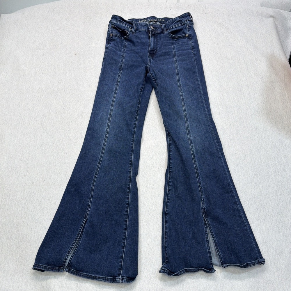 American Eagle Jeans Womens 10 Festival Flare Next Level Stretch Denim 30x30